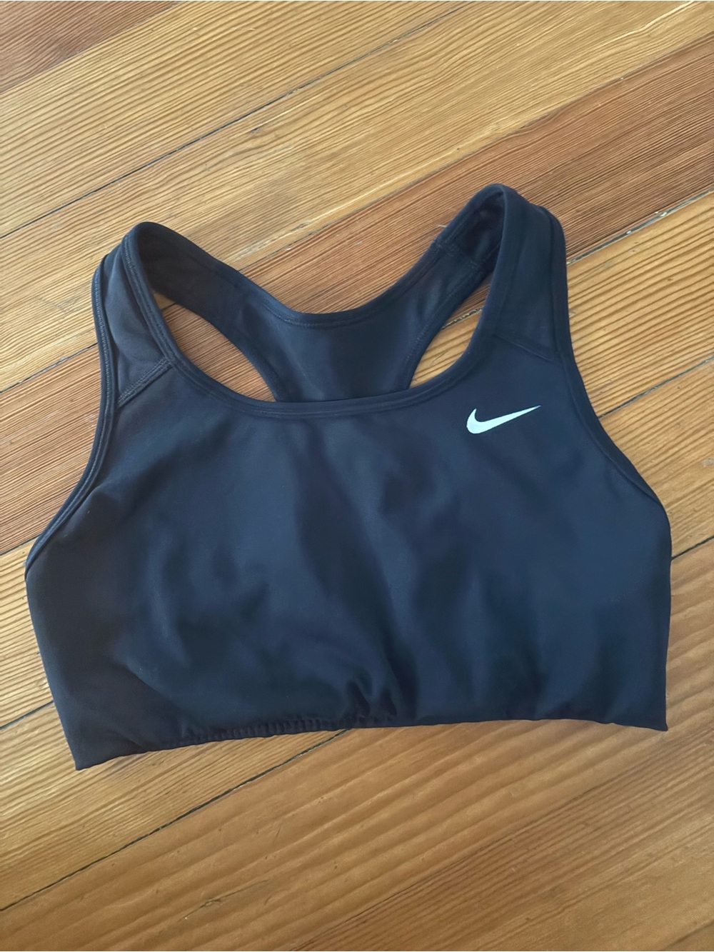 Nike Black Sports Bra with White Swoosh